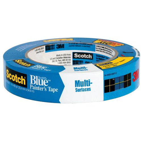 3M 2090 Blue Painters Tape - Long Mask - 1" - Case of 24