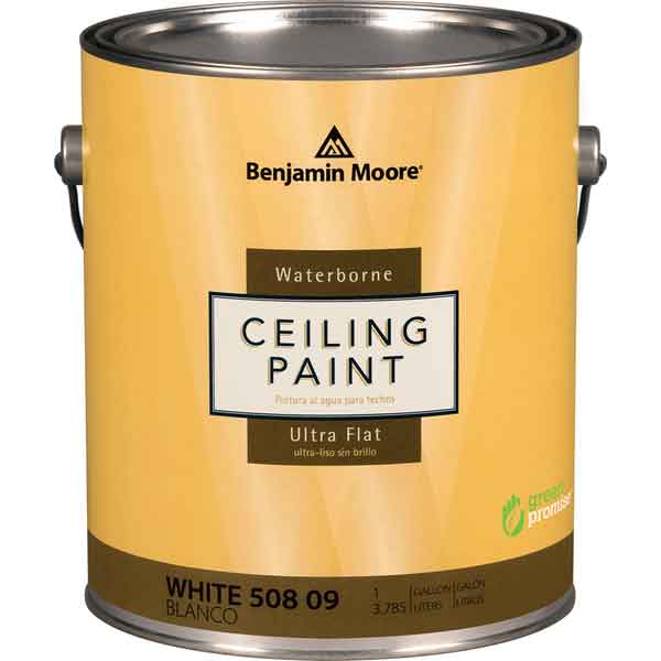 Benjamin Moore Waterborne Ceiling Paint, Ultra Flat, White, 1 Gallon