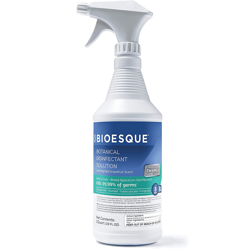 Bioesque Botanical Disinfectant Solution, Kills 99.9% of Bacteria, 1 Quart Spray Bottle