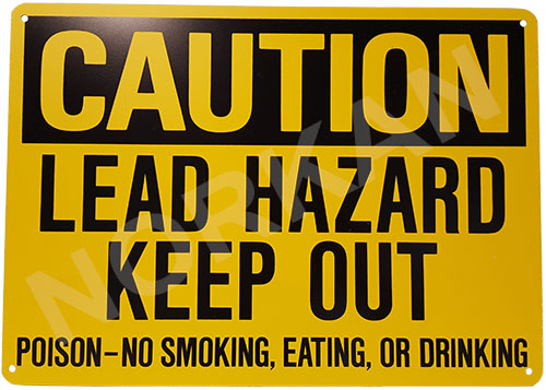 "Caution Lead Hazard" Sign - Safety Warning - 10'' x 14''