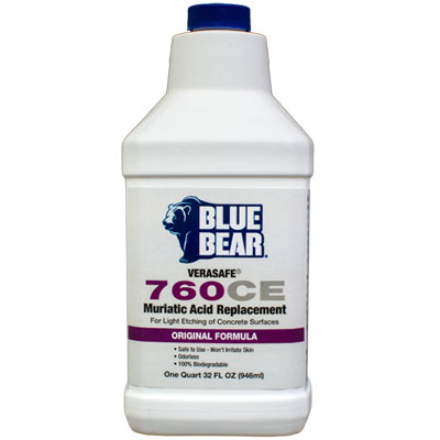 Blue Bear 760CE Concrete Etcher - Muriatic Acid Replacement - 1 Quart