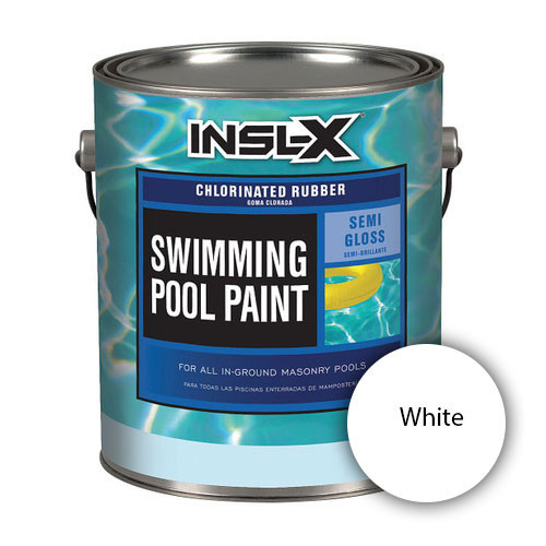 INSL-X by Benjamin Moore, Semi Gloss Chlorinated Rubber Pool Paint, White, 1 Gallon