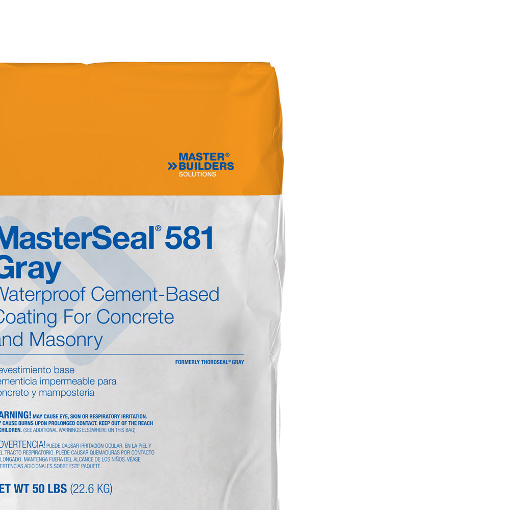 MasterSeal 581: Waterproof Cement-Based Coating for Concrete