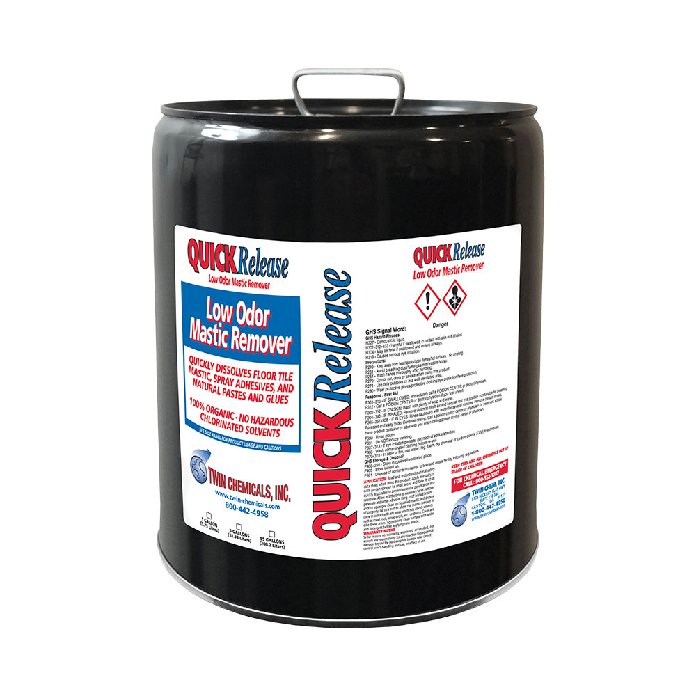 Twin Chemicals Quick Release Low Odor Mastic Remover, 5 Gallons