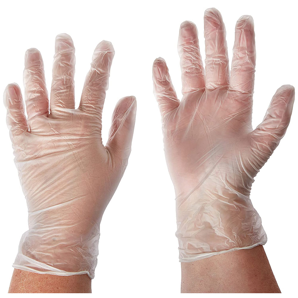 West Chester Disposable Clear Vinyl Gloves, Powder Free, 100/box, 2750 - XL