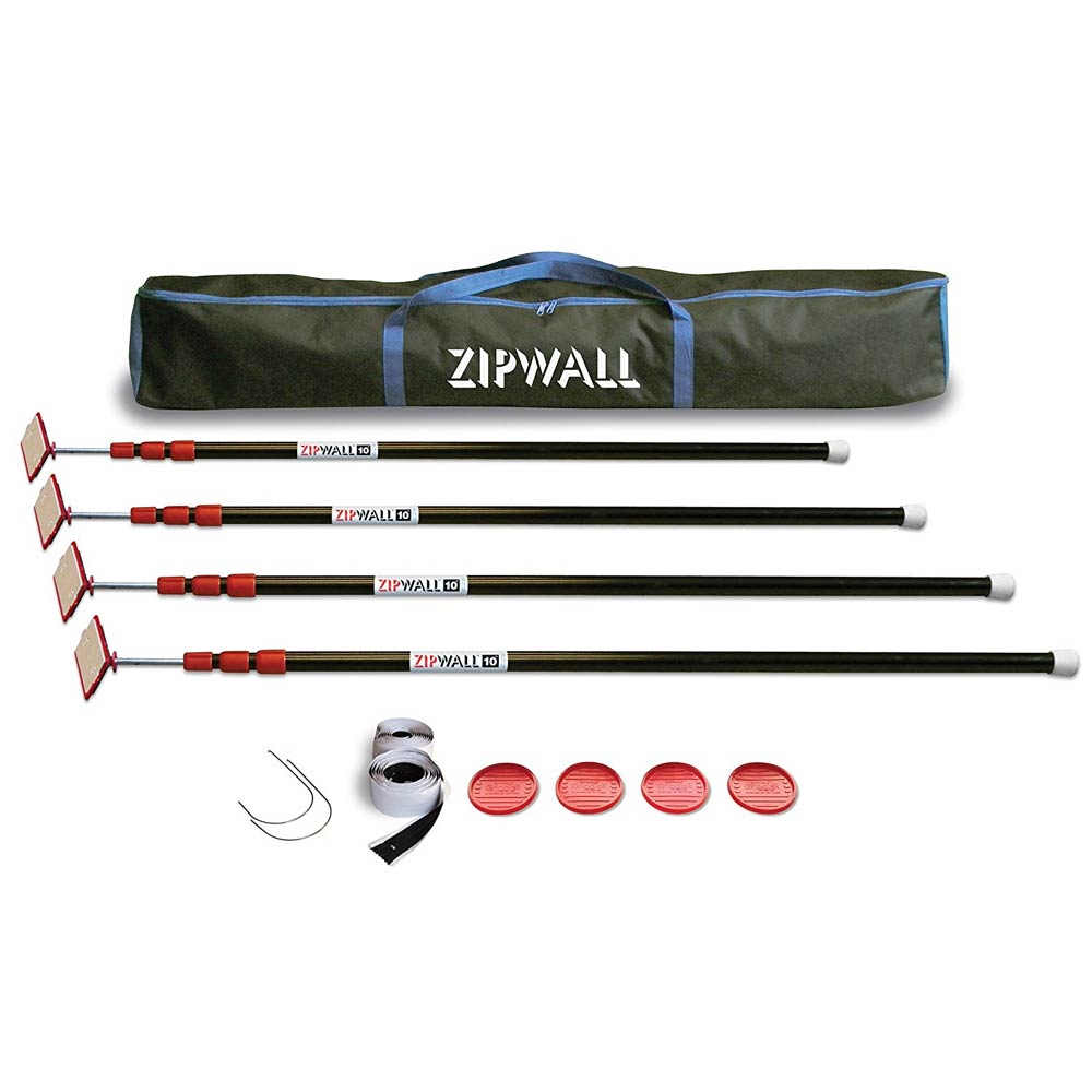 ZipWall - ZipPole SLP 10' - Dust Barrier Pole - 4 Pack