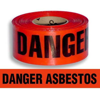 "Danger Asbestos" - Caution Tape - Safety Banner - 3" x 1000"