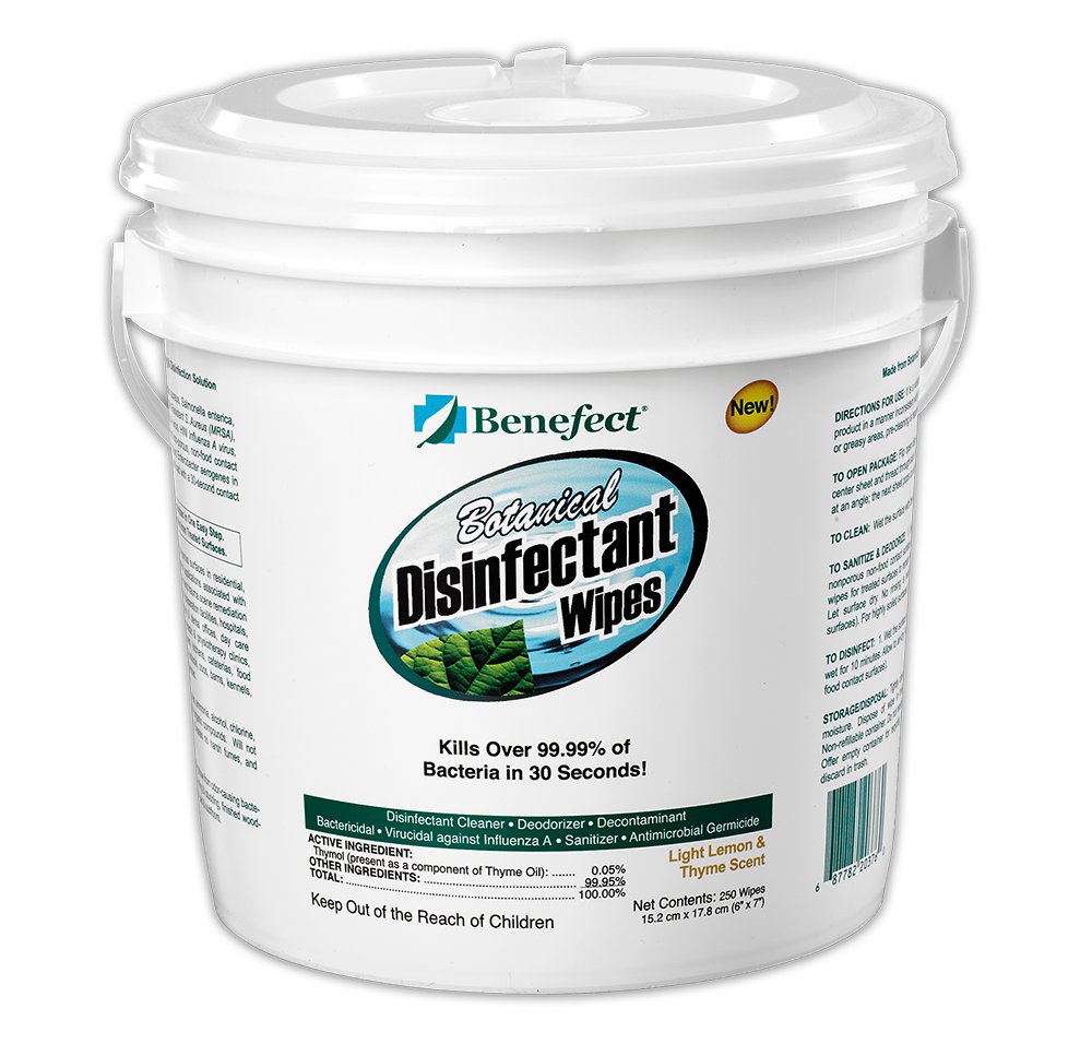 Benefect Botanical Disinfectant Wipes, 250 ct, 20376 - Each